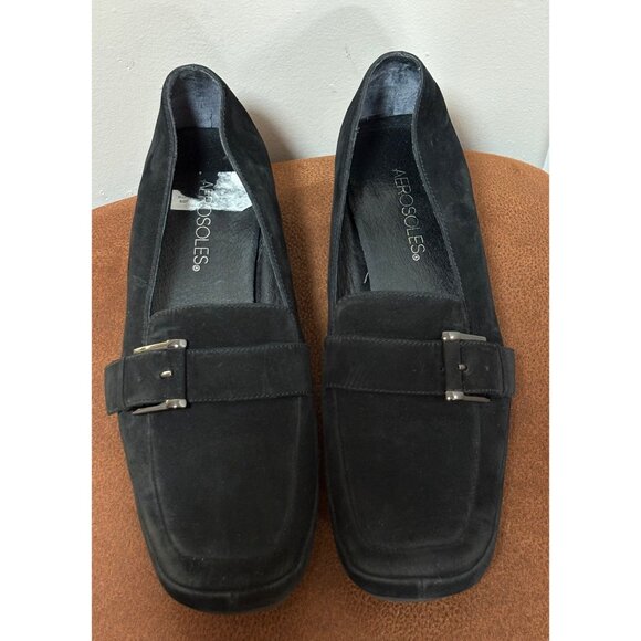 AEROSOLES BLIND FOLD BLACK LOAFERS SLIP ON COMFORT SHOES WOMENS SIZE 8B - Picture 3 of 9
